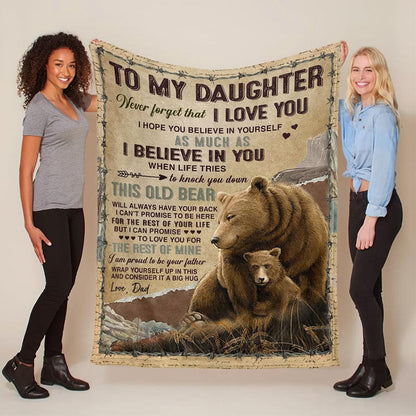 To My Daughter - From Dad - A932 - Premium Blanket