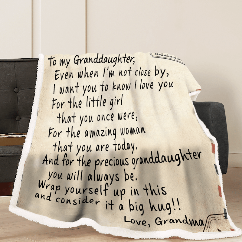 Grandma To my Granddaughter - Fleece Blanket