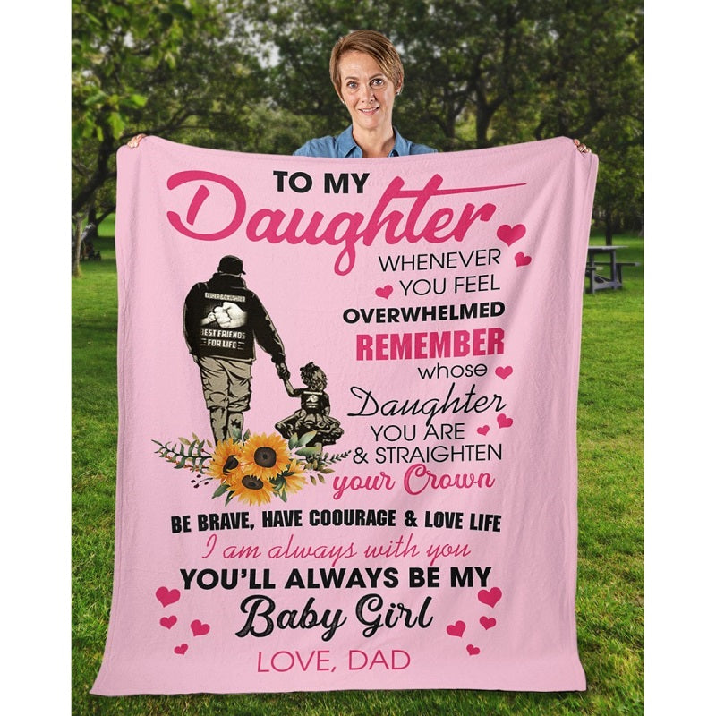 To My Daughter - From Dad - A327 - Premium Blanket