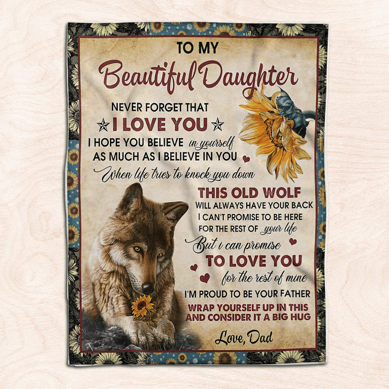 To My Daughter - From Dad - A300 - Premium Blanket