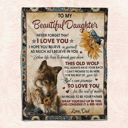 To My Daughter - From Dad - A300 - Premium Blanket