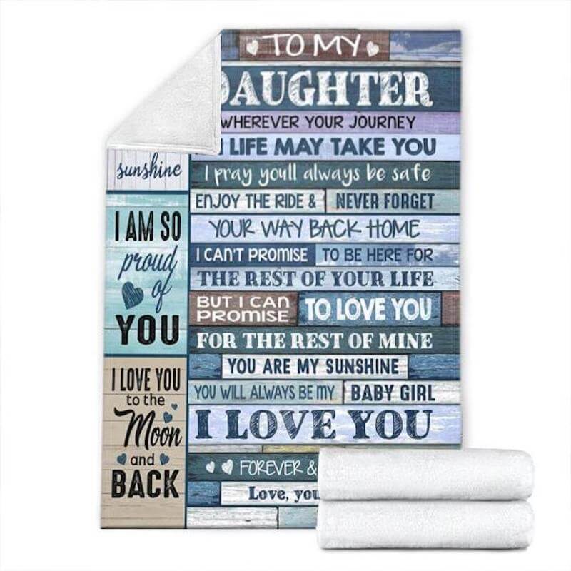 To My Daughter - From Mom - G006 - Fleece Blanket