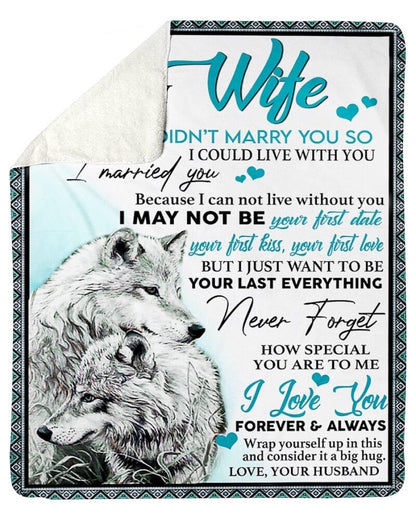 To My Wife - Wolf A245 - Premium Blanket