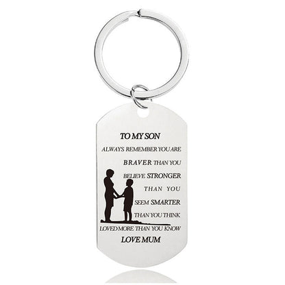 Always Remember You Are Braver Than You Believe - Inspirational Keychain - A899