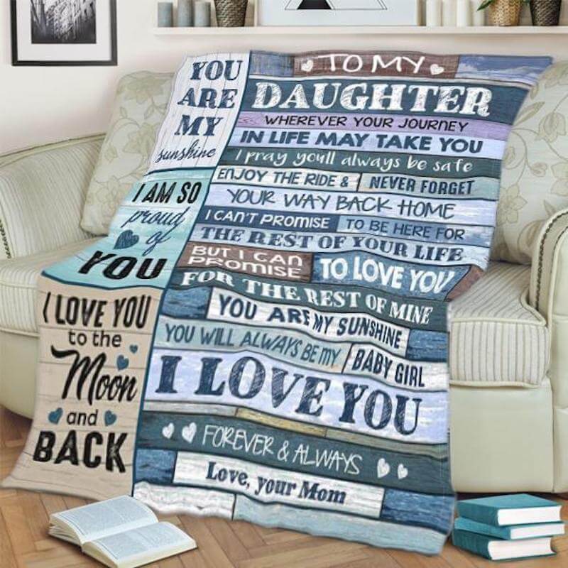 To My Daughter - From Mom - G006 - Fleece Blanket