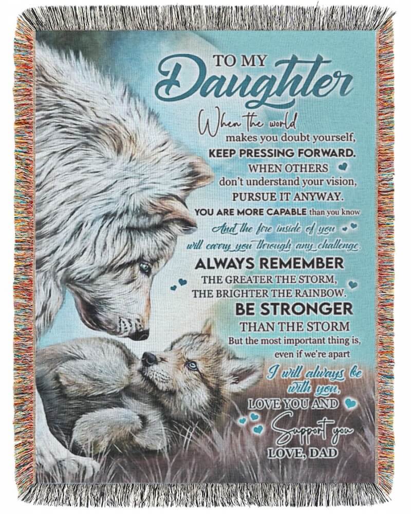 To My Daughter From Dad - Wolf Blanket - A246