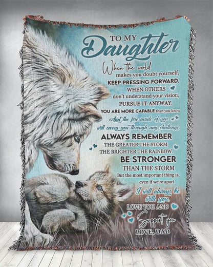 To My Daughter From Dad - Wolf Blanket - A246