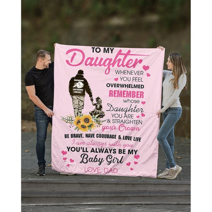 To My Daughter - From Dad - A327 - Premium Blanket