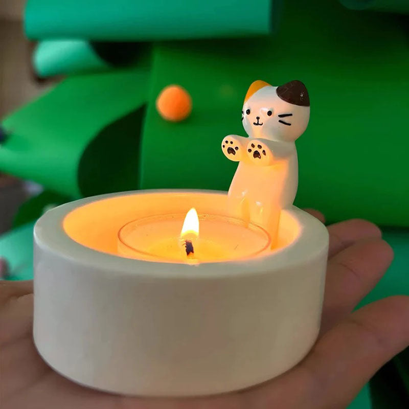 Cute Cat Candle Holder