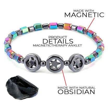 Anti Swelling Obsidian Magnetic Therapy Anklet