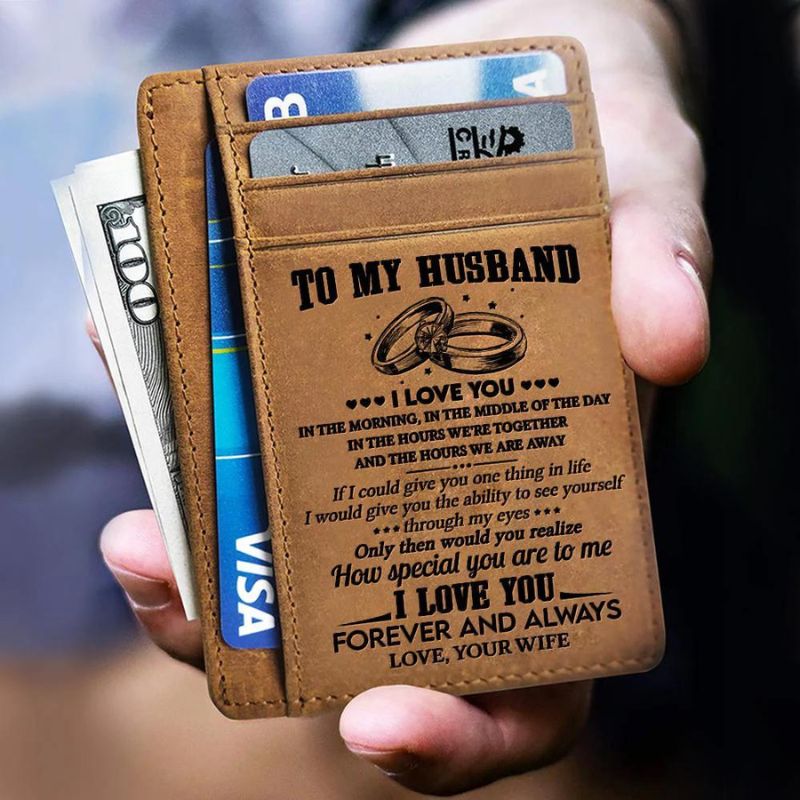 To My Husband - I Love You Forever And Always - Card Wallet