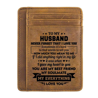 To My Husband - How Much You Mean To Me - Card Wallet