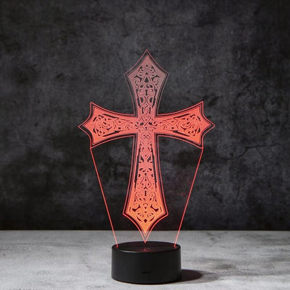 Cross 3D Illusion Lamp