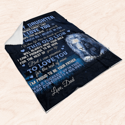 To My Daughter - From Dad - I'm Proud To Be Your Father F008 - Premium Blanket