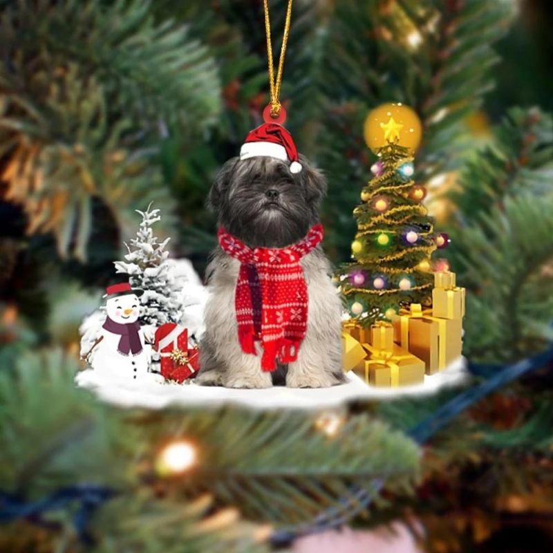 Lhasa Apso Christmas Ornament SM116