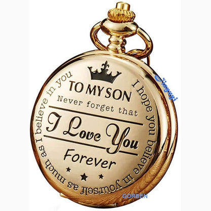 To My Son - Vintage Pendant Pocket Watch