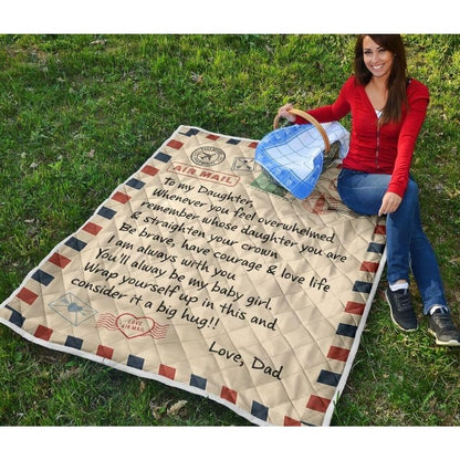 To My Daughter - From Dad - Sl1334 - Fleece Blanket