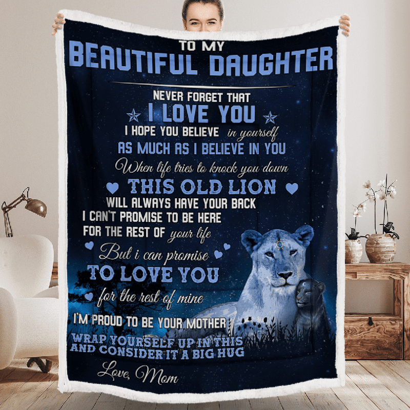 To My Daughter - From Mom - Lion A333 - Premium Blanket