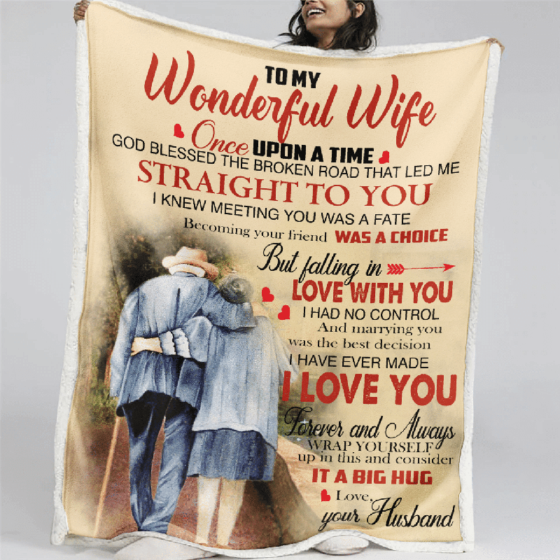 To My Wife - From Husband - F009 - Premium Blanket