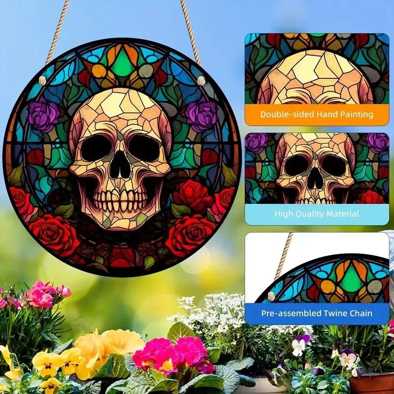 Skull Suncatcher Window Wall Hanging Ornament