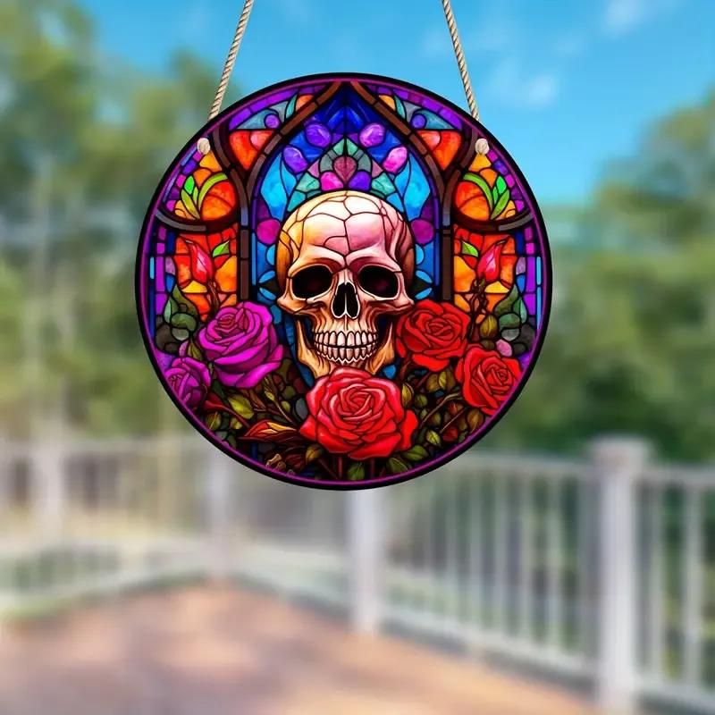 Skull Suncatcher Window Wall Hanging Ornament