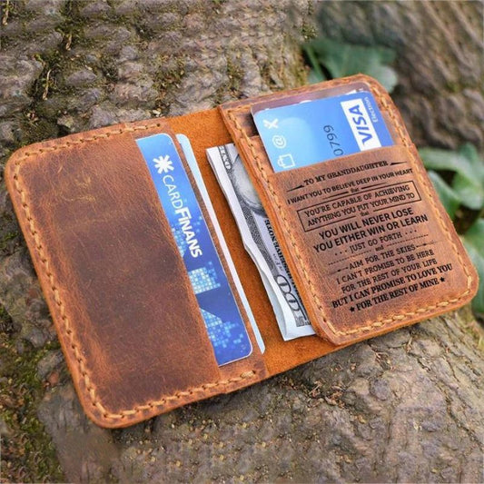 To My Granddaughter - Leather Bifold Wallet