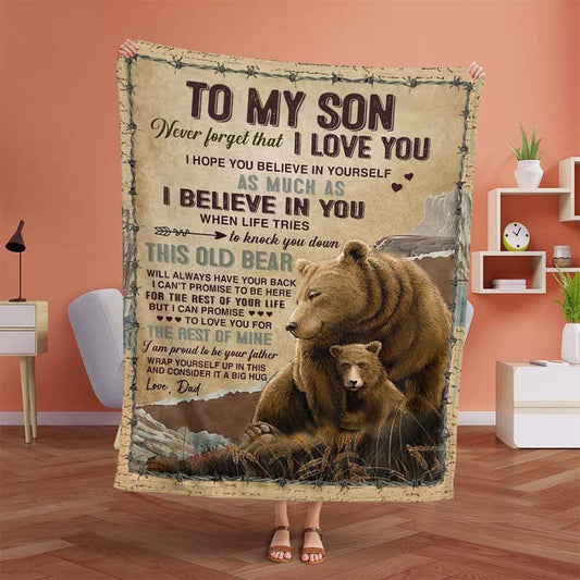 To My Son - From Dad - A932 - Premium Blanket