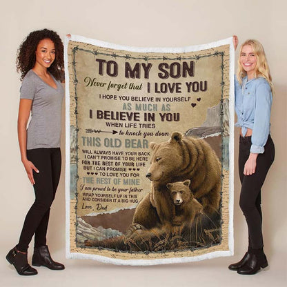 To My Son - From Dad - A932 - Premium Blanket