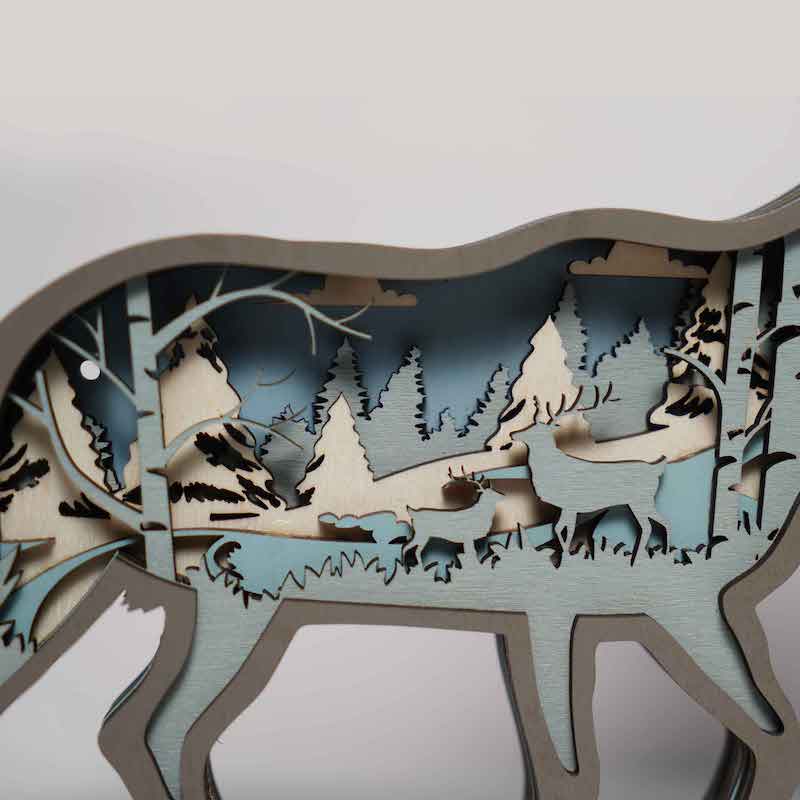 Elk Carving Handcraft Gift