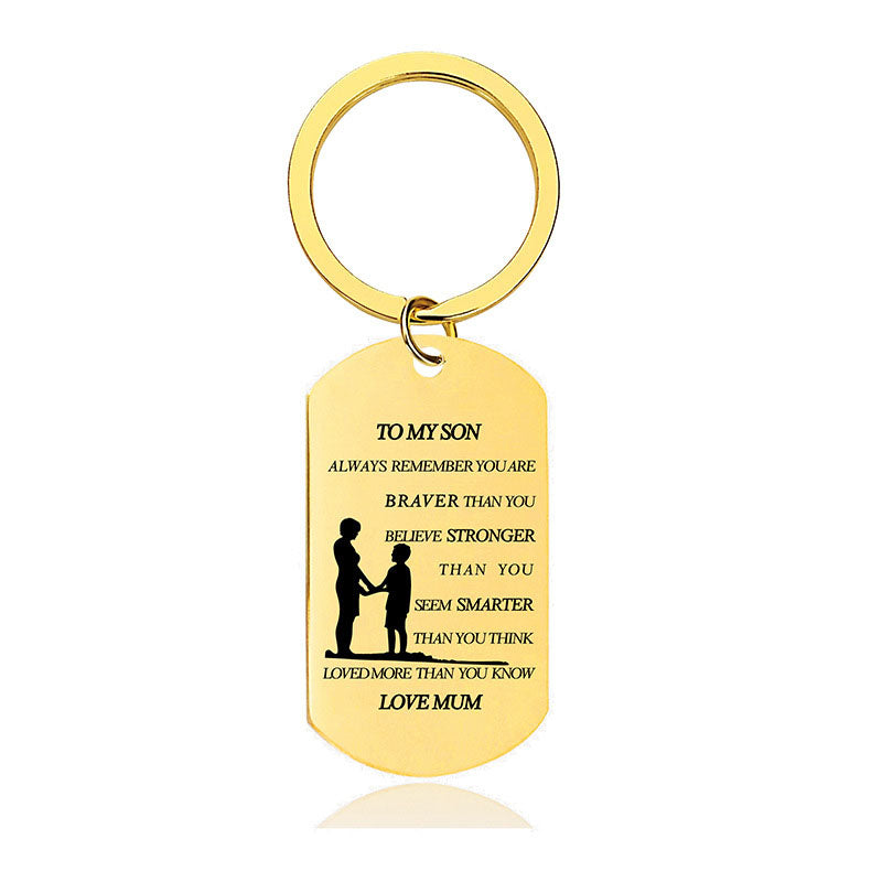 Always Remember You Are Braver Than You Believe - Inspirational Keychain - A899