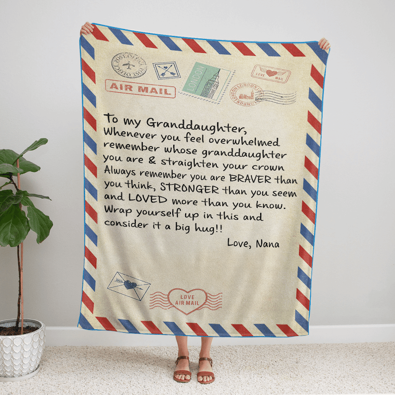 Nana To my Granddaughter - Fleece Blanket